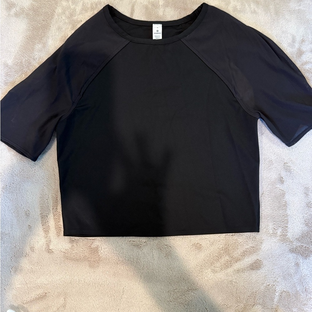 Lululemon Athletica Black Crop Top Essential